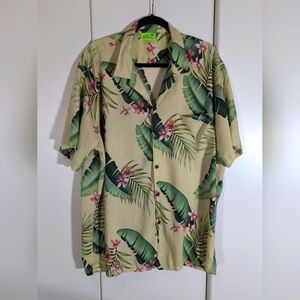 Jade Fashions Men's Hawaiian Button Down Shirt Size 2XL